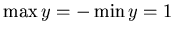 $\max y = -\min y = 1$